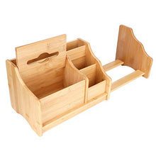 Fdit Organizer da scrivania, Organizer da scrivania Estensibile in bambù, Organizer da Tavolo, scaffale per Libri, scaffale per Libri, Supporto Fisso per Forniture per Ufficio