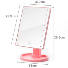 Specchio A 360 Gradi Rotante Trucco Specchio Regolabile 16/22 LED LED Touch Touch Touch Drop 16/26,5 cm Rosa