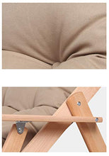 ZHNA Camel Wood Folding Lazy Couch Poltrona da Ufficio reclinabile, Lavabile e reclinabile. Sgabello Comodo e Comodo da 57.5 × 100 cm
