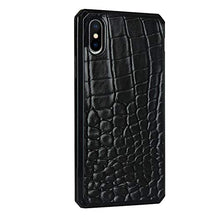 Custodia per telefono con funzione centrale di coccodrillo, per iPhone XS/iPhone X, colore: nero