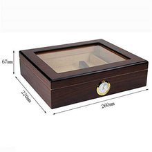 GJNWRQCY Humidor da Tavolo Scatola per sigari per sigari, con igrometro e umidificatore per 20-35 sigari