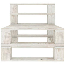 vidaXL Divano da Giardino Centrale in Pallet Divanetto Salottino da Esterni Aredamento per Patio Mobili da Giardino in Legno Bianco