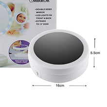 WM Specchio di Trucco Portatile Piccolo Specchio Rotondo LED Specchio Il Trucco della Lampada Pieghevole Specchio Rotante di 360 Gradi mirror-10.20
