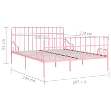 SKM Giroletto con Doghe Rosa in Metallo 200x200 cm
