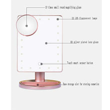 WM Specchio Il Trucco 22 Luce Specchio A LED Luce Touch Screen Dimming Mirror 10 Volte Ingrandimento Specchio Solare Portatile mirror-10.20