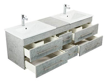 Mobile bagno Milano XL 172cm con doppio lavabo grigio cemento