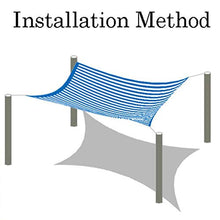 CYY 10x20ft/3x6m Rete Ombreggiante con Occhielli,Panno per Protezione Solare a Strisce Resistente Ai Raggi UV 95%, Coperture Balcone Cortile (Dimensioni Multiple)
