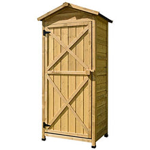 WMQ Capanno da Giardino, capanno da Giardino in Abete Cinese, armadietto da Giardino Impermeabile per Attrezzi da Giardino con Porta con Serratura