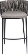 Kare Design Sgabello, Pelle, Grigio, 100 x 52 x 54 cm