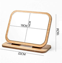 ZCM Specchio per Il Trucco, Desktop Ad Alta Definizione Specchio di Bellezza in Legno A Un Lato Specchio Pieghevole per Specchi Specchio Princess Portatile da Tavolo di Grandi Dimensioni