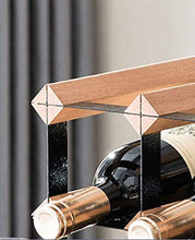 JL Controsoffitto Wine Rack, Rustico 2 Bottiglie di Vino Holder Rack Bottiglie da Tavolo Wine Rack controsoffitto Wine Organizer Supporto da Tavolo liquore Bagagli mensola in Legno e Ferro