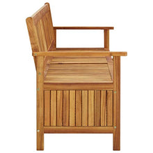 Panchina da giardino con vano portaoggetti, 170 cm, in legno di acacia