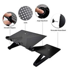 Mksutary Supporto PC Portatile Pieghevole Tavolo per PC, Tavolino per Laptop Foro di Raffreddamento, Adatto a Letto/Sofà/Tavola, Supporto PC Regolabile e Pieghevole