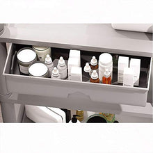 YIN YIN Carrello per Ripiani Scaffale, Salone di Bellezza in plastica cremagliera Mobile Luce e conveniente Grande Salone di Bellezza a casa Taglio di Capelli Grigio 54X37X98CM Carrello a rulli