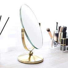 LLG Household Items& Ingrandimento Specchio di Trucco, Specchio cosmetico 360 ° Girevole autoportante Tavolo rasatura Doppio Lato Specchio Tabella