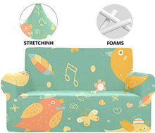 ALALAL Bird Nest Forest Hand-Painted Sofa Protector Cover Durable Couch Cover Fitted Furniture Protector 2&3 Seat Sofas