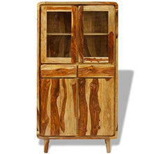 FAMIROSA Credenza in Legno di Sheesham 90x40x175 cm
