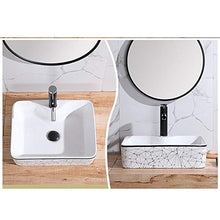 NgMik Risciacquare Il Piano di Lavoro Resistente E Facile da Pulire Bagno Vessel Sink Artistico Rettangolo sopra Il Contro Dispersore Art Bacino for Lavabo Vanity Cabinet Lavello