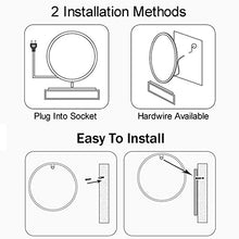 GETZ Rotondo Specchio da Bagno a LED con Interruttore Touch Control, 3 Colori di Luci e Dimmerabile, Specchio Retroilluminato a Parete, Impermeabile IP65