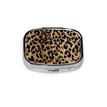 Supporto per tablet della medicina della scatola della pillola quadrata d'argento di modo di stampa del leopardo
