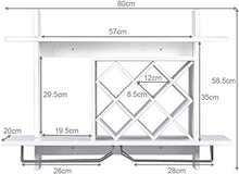 DREAMADE Portabottiglie in Legno Scaffale da Parete per Vino per 6 Bottiglie 80x58,5x20cm