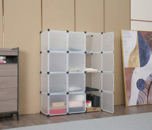 ASUKALE Armadio in plastica portatile con 12 cubi (105 × 35 × 140)