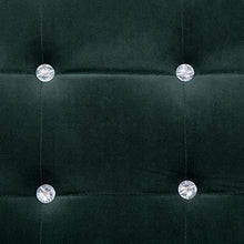 Tidyard Divano a 2 Posti Moderno Rivestito in Stoffa, Divano Letto Gonfiabile, Divano a 2 Posti con Braccioli Verde Scuro Cromato e Velluto - Arredi Casa