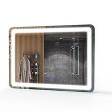Specchio da bagno Bagno specchio con luce Bagno specchio 50x70 cm Make-up specchio Hotel ingegneria bagno Ospiti WC con luce Smart specchio