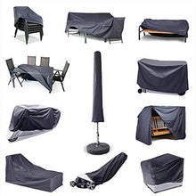 QIANC Copertura Tavolo Esterno,Coperture per Set Arredo Giardino,Impermeabile e Resistente UV,per divani e sedie,350x260x70cm(136x101x27in)_Silver