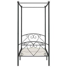SKM Letto a Baldacchino Grigio in Metallo 120x200 cm (23.6kg)