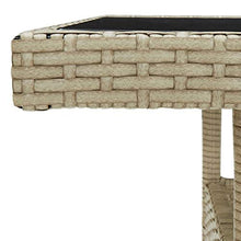 SKM Set da Pranzo da Giardino 3 pz Beige in Polyrattan e Vetro