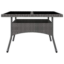 SKM Set Mobili da Pranzo da Giardino 9 pz Polyrattan Acacia Grigio (77.48kg)