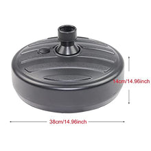 Lilangda - Base per ombrellone da giardino, supporto per ombrellone, in plastica, riempita di acqua o sabbia (38 cm)