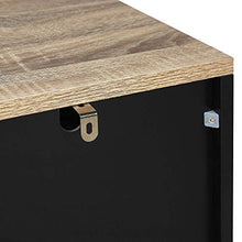 Beliani Cassettiera Nera e MDF Colore Legno Chiaro con 4 Cassetti 93 x 79 cm Walpi