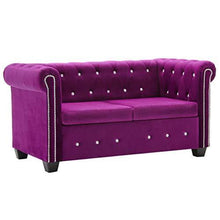vidaXL Divano Chesterfield a 2 Posti Velluto Viola Sdraio Sofa Arreddo Salotto - Arredi Casa