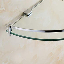 Zixin Bagno Scaffale for Il Bagno Bagno Angolo Scaffale in Vetro temperato 8mm-Spessore a Parete Triangolare, Cromo Lucido