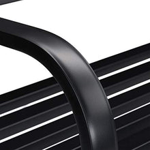 Relaxdays Panca da Giardino, Outdoor, a 2 Posti, Resistente alle Intemperie Rivestimento Antiruggine, 87x127x60 cm, Nero, Acciaio, colata