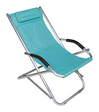 VERDELOOK Formentera, Sedia Sdraio oscillante 90x60x73 cm, Celeste, per arredo Esterni