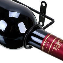 BSTKEY - Set di 6 portabottiglie da parete in ferro, per bottiglie di vino e liquore Bocca della bottiglia a destra