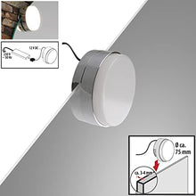 FACKELMANN - Set di mobili da bagno luminosi, 4 pezzi, Lino, WC a LED, lavabo da appendere, 45 cm e specchio rotondo da bagno