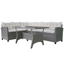 vidaXL Divano Angolare da Giardino Set 12 pz in Polyrattan Grigio Sofà Esterni