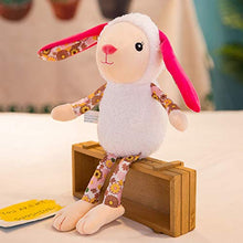 Catkoo, Coniglietto di Peluche, 35 cm, con Stampa Floreale, Bianco