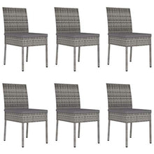 FAMIROSA Set da Pranzo da Giardino 7 pz in Polyrattan Grigio-5702