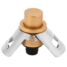Tarente Acciaio Inossidabile di Champagne Tappo della Bottiglia Plug Sealer Push-Tipo Gonfiabile Spina del Vino (Golden)