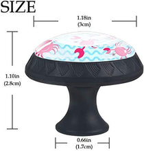 Rosy Funny Crabs Pattern Blue Wave Pomelli per Porta Set di 4 Pomelli per Mobili Manopole per Cassetti Cucina Armadio Vetro