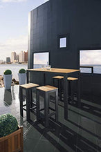 KG KITGARDEN - Set di 2 sgabelli alti Bar/Terrazza Polywood, 34 x 34 x 76 cm, imitazione legno, Capri