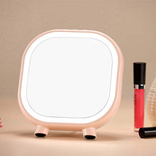 WM Specchio Il Trucco LED Creativo Bluetooth Audio Beauty Beauty Mirror Home Bedroom Dressing Light Mirror Sound mirror-10.24 (Color : Pink)
