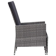 SKM Set Divani da Giardino 2 pz con Cuscini in Polyrattan Grigio (17.6kg)