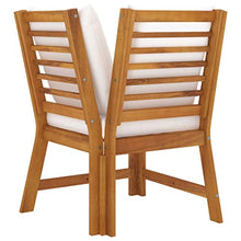 vidaXL Set Divani da Giardino 3 pz con Cuscini Crema in Legno Acacia