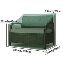 REW 2 coprisedili per panca da giardino in tessuto Oxford 210D con coulisse (134 x 66 x 89 cm)